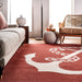 Nautical Anchor Area Rug in Rust Color
