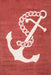 Nautical Anchor Area Rug in Rust Color