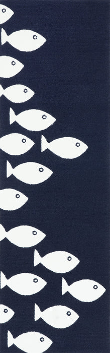 Nautical Fish Area Rug for Indoor and Outdoor Use