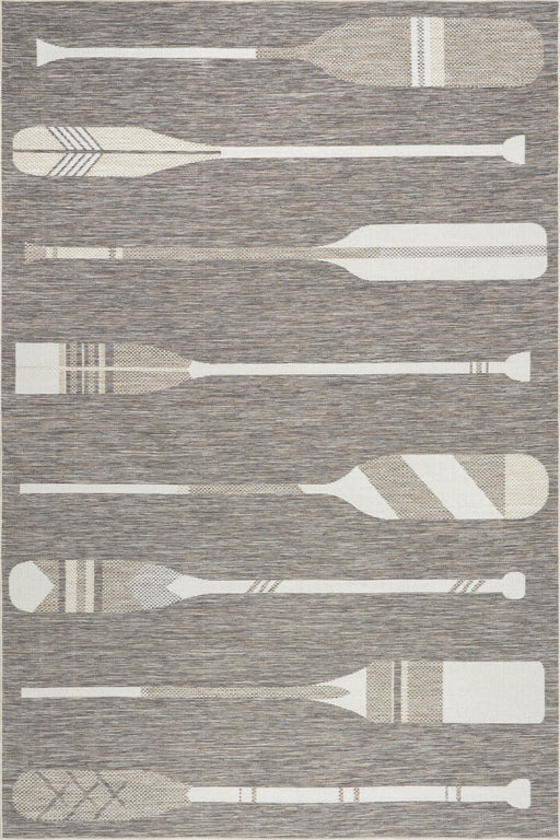 Nautical Oars Indoor Outdoor Rug 45 x 60 cm Beige