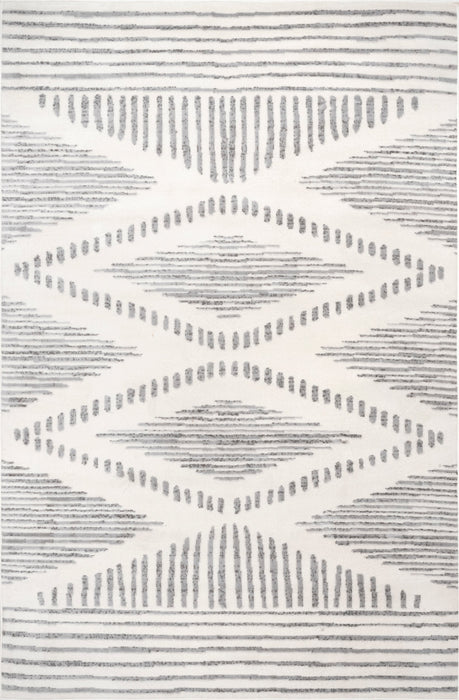 Nautical Striped Area Rug 120x180 cm Light Grey