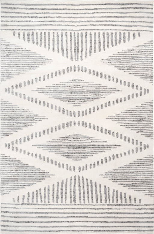Nautical Striped Area Rug 120x180 cm Light Grey