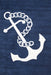 Nautical Themed Anchor Area Rug Navy Color
