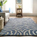 Navy Blue Wool Zebra Print Area Rug 120x180 cm