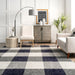Navy Buffalo Plaid Area Rug for Elegant Home Decor