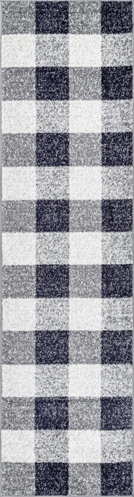 Navy Buffalo Plaid Area Rug in Various Sizes and Colors