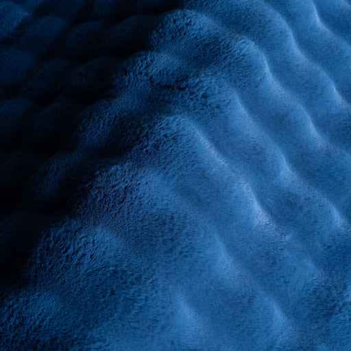 Navy Checkered Washable Plush Cloud Area Rug