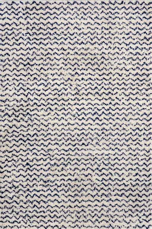 Marineblauw Chevron-vloerkleed voor eetkamer en woonruimte