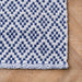 Navy Cotton Geometric Trellis Area Rug 160x230 cm