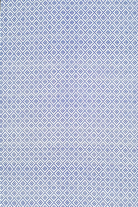 Navy Cotton Geometric Trellis Area Rug 160x230 cm