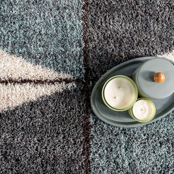 Navy Diamond Tasseled Area Rug 120x180 cm