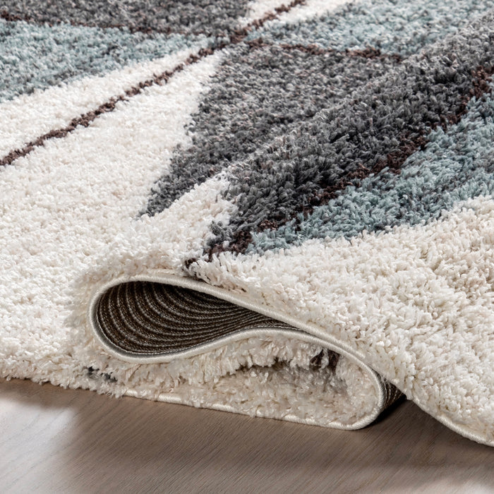 Navy Diamond Tasseled Area Rug 120x180 cm