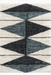 Navy Diamond Tasseled Area Rug 120x180 cm