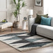 Navy Diamond Tasseled Area Rug 120x180 cm