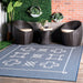 Navy Flatweave Area Rug For Indoor Outdoor Use 150x240 cm