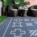 Navy Flatweave Area Rug For Indoor Outdoor Use 150x240 cm