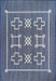 Navy Flatweave Area Rug For Indoor Outdoor Use 150x240 cm
