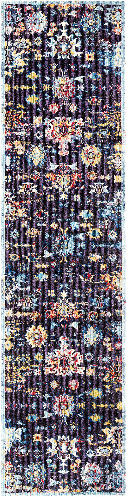 Navy Floral Area Rug for Modern Home Décor