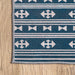 Navy Geometric Machine Washable Area Rug 160x230 cm