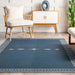 Navy Geometric Washable Area Rug for Home Decor