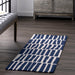 Navy Geometric Wool Area Rug 160x230 cm