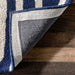 Navy Geometric Wool Area Rug 160x230 cm