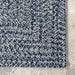 Tappeto per interni ed esterni intrecciato a mano blu scuro 150x240 cm