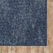 Navy Hazy Solid Machine Washable Area Rug