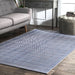 Navy Herringbone Cotton Area Rug 150x240 cm