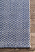 Navy Herringbone Cotton Area Rug 150x240 cm