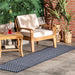 Navy Herringbone Indoor Outdoor Area Rug 120x180 cm