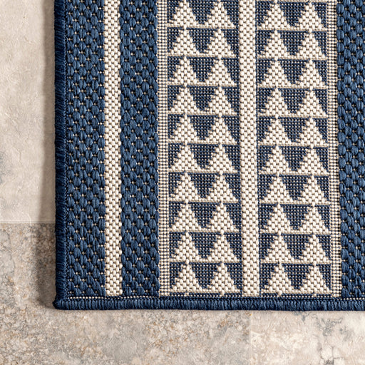 Navy Indoor Outdoor Flatweave Rug 160x230 cm