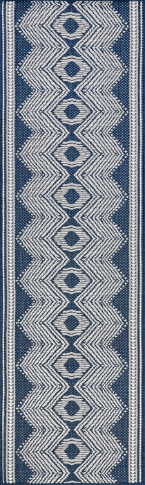 Navy Indoor Outdoor Flatweave Rug 160x230 cm