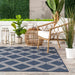 Navy Indoor Outdoor Trellis Area Rug 5x7 Feet