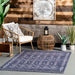 Navy Indoor Outdoor Washable Trellis Rug 152 x 244 cm
