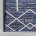 Navy Indoor Outdoor Washable Trellis Rug 152 x 244 cm