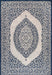 Navy Iris Medallion Area Rug for Indoor and Outdoor Use