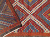 Navy Kilim Rug 340cm x 190cm Handcrafted Vintage Design