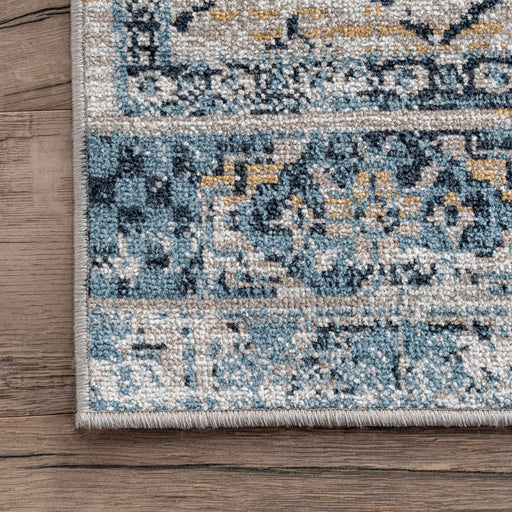 Navy Machine Washable Vintage Area Rug 120x180 cm