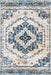 Navy Machine Washable Vintage Area Rug 120x180 cm