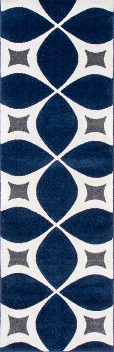 Navy Mod Trellis Area Rug 150x230 cm