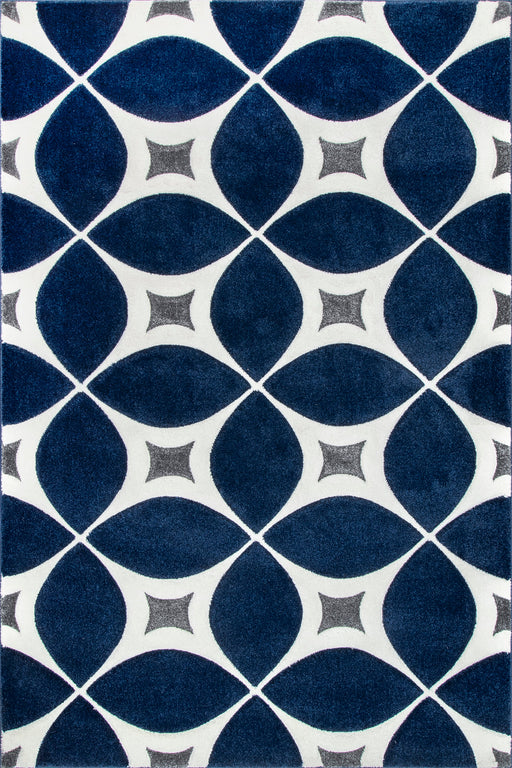 Navy Mod Trellis Area Rug for Cozy Living Room Decor