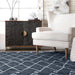 Navy Moroccan Trellis Non-Slip Area Rug 120x180 cm