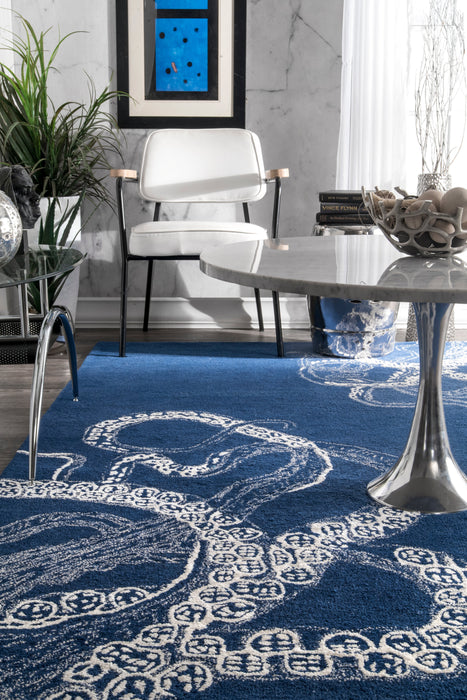 Marine Octopus Tail Area Rug voor Coastal Home Decor