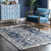 Navy Saharan Pattern Area Rug for Living Room