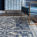 Navy Saharan Pattern Area Rug for Living Room