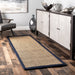 Navy Seagrass Area Rug for Living Room and Bedroom