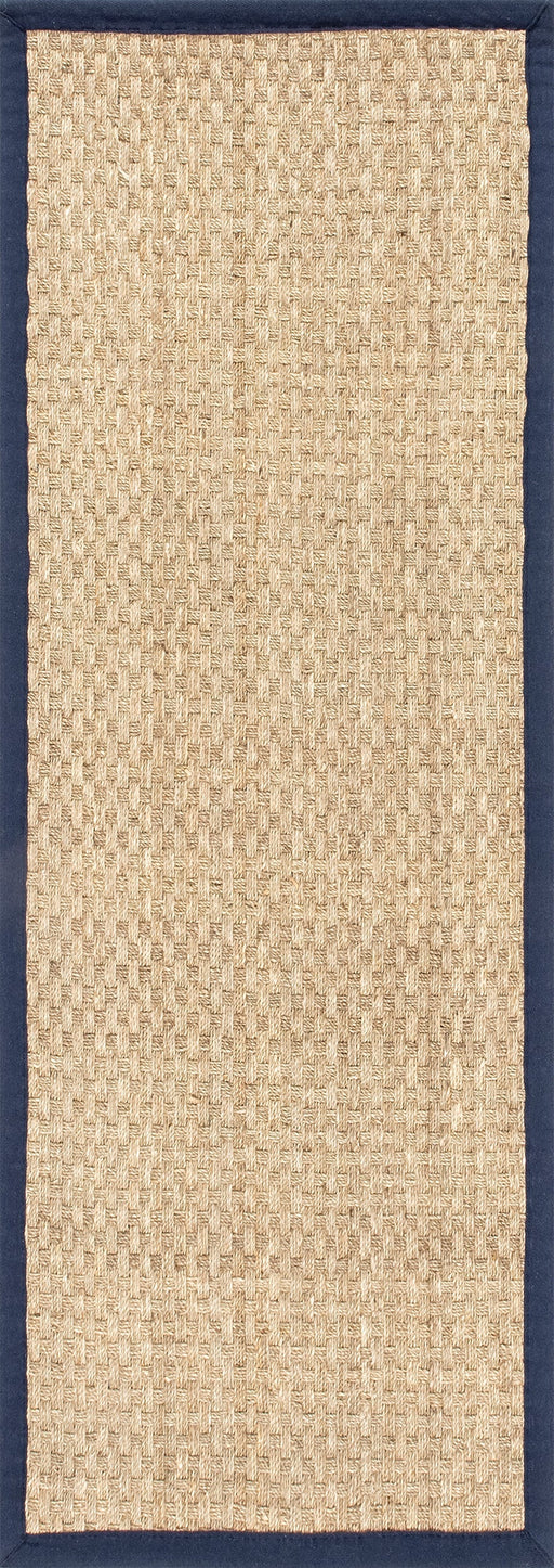 Navy Seagrass Area Rug for Living Room and Bedroom