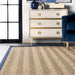 Navy Seagrass Herringbone Area Rug 120 cm x 180 cm