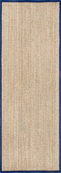 Navy Seagrass Rug with Border for Home and Office